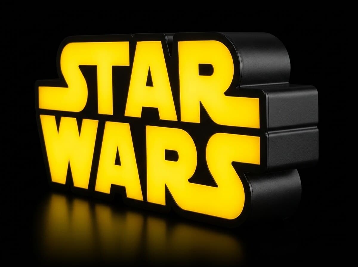 Star Wars Işıklı Logo Kutusu, açılı görünüm