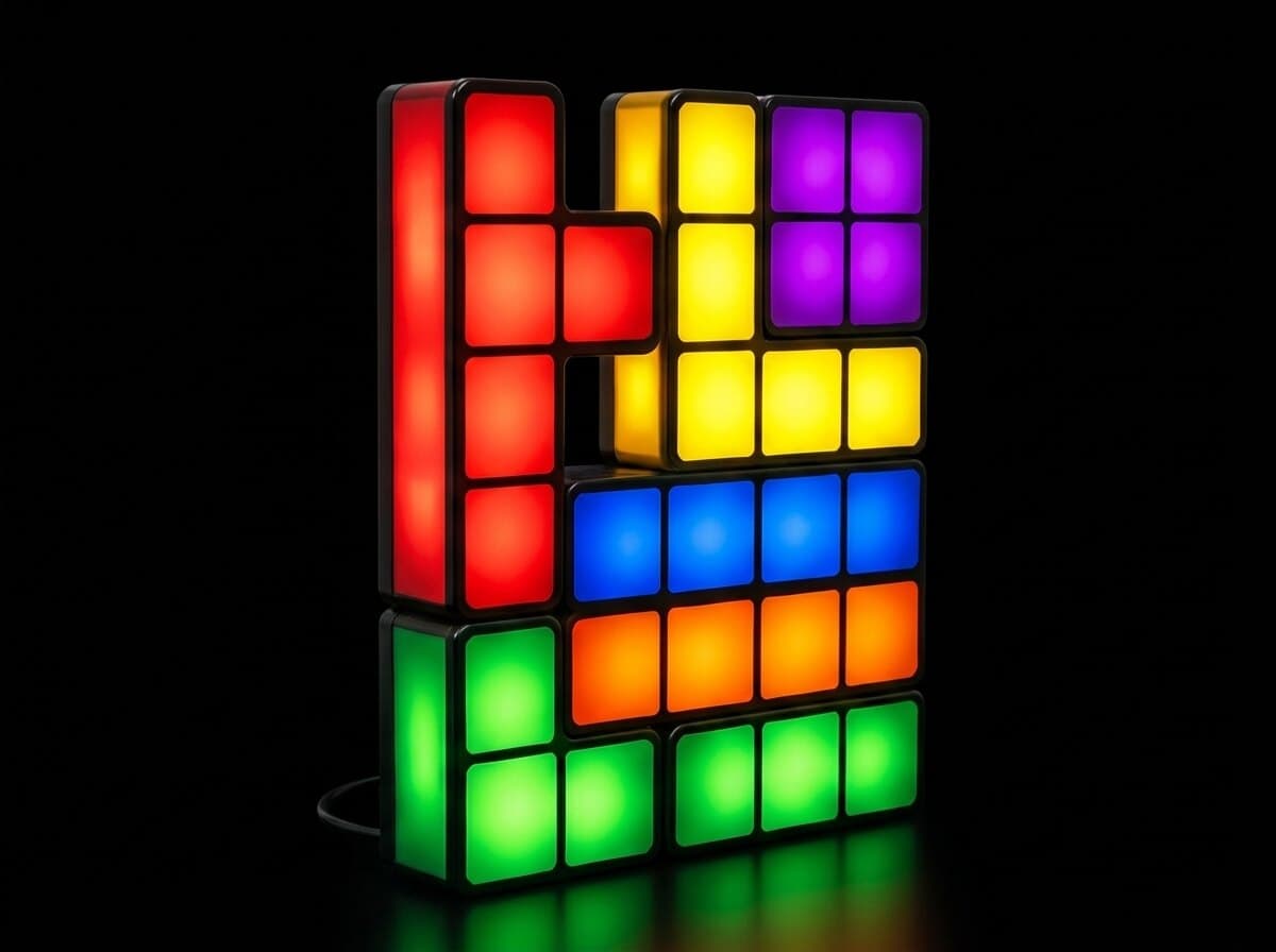 Tetris Işıklı Kutu, açılı görünüm