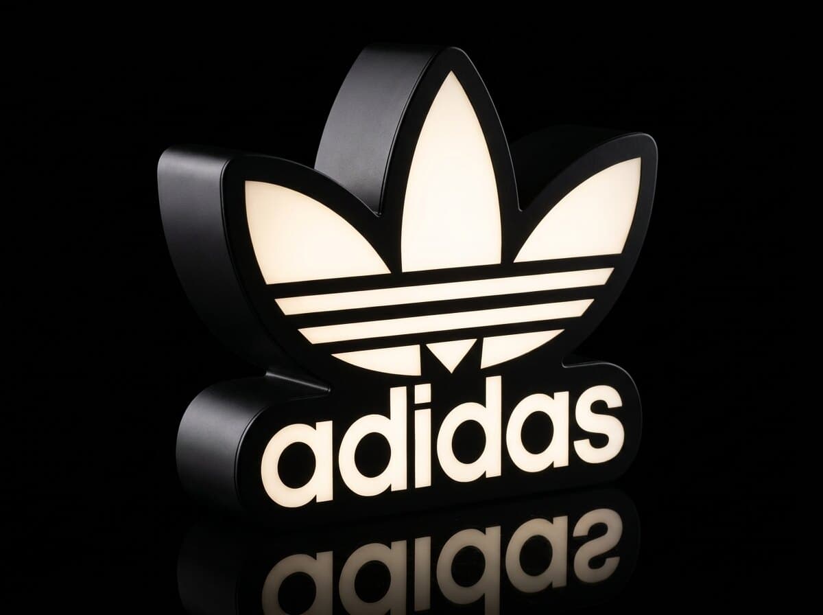 adidas Işıklı Logo Kutusu, açılı görünüm