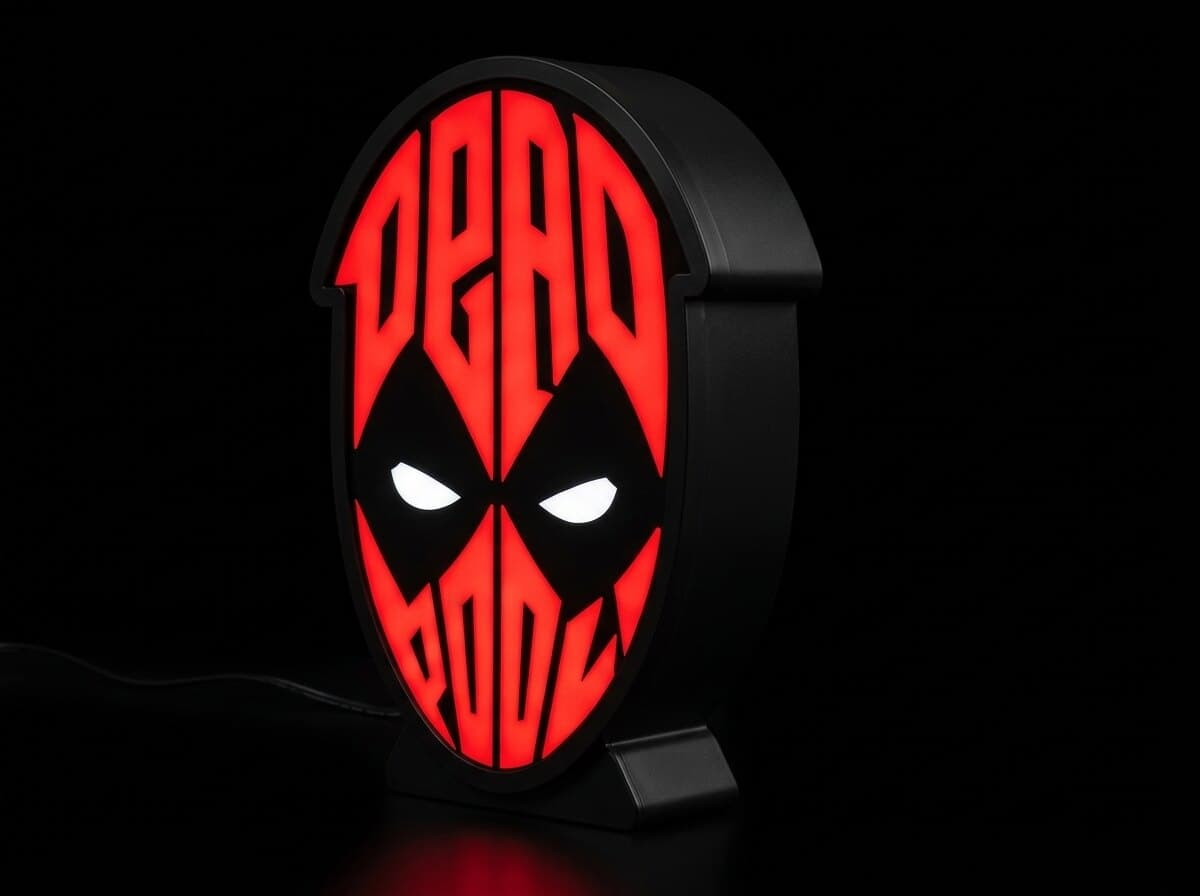 Deadpool Işıklı Kutu, açılı görünüm