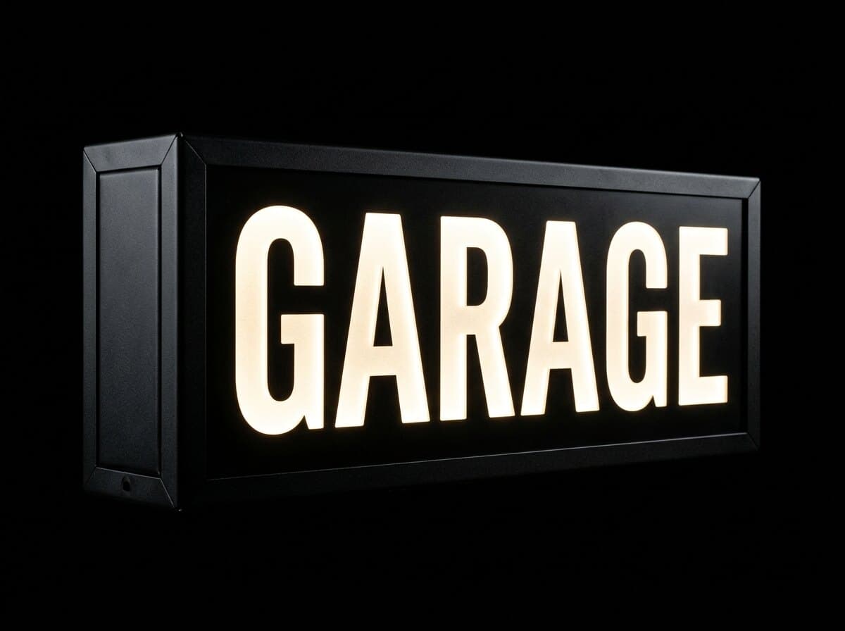 GARAGE Işıklı Kutu, açılı görünüm