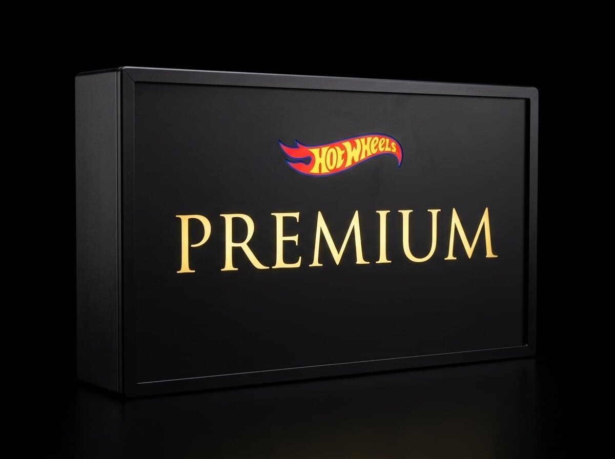 Hot Wheels Premium Işıklı Kutu, açılı görünüm