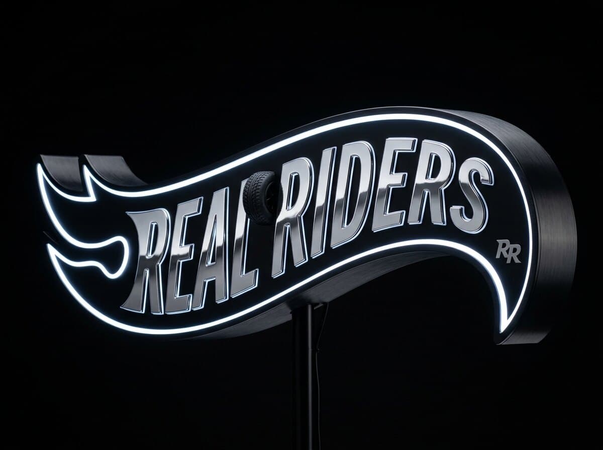 Hot Wheels Real Riders Işıklı Kutu, açılı görünüm