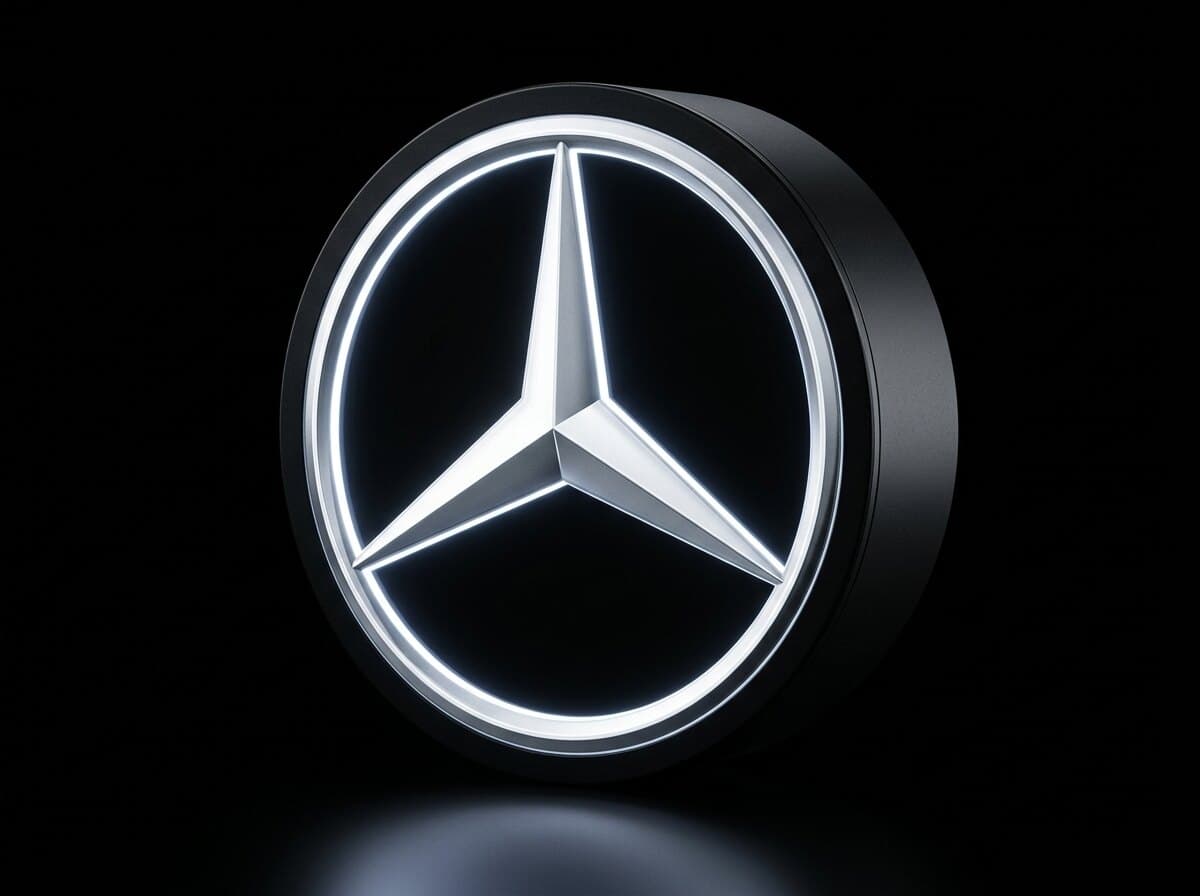Mercedes Yıldız Işıklı Kutu, açılı görünüm
