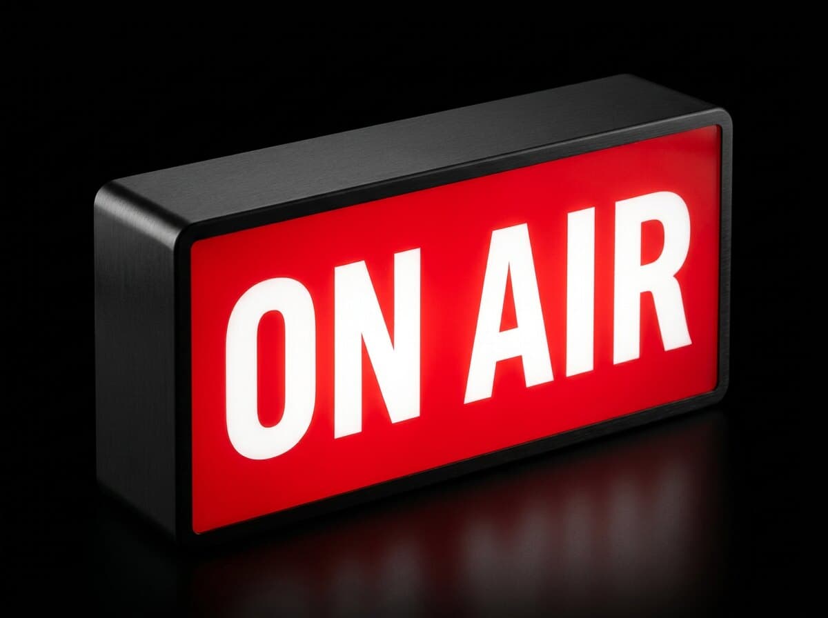 On Air Işıklı Kutu, açılı görünüm