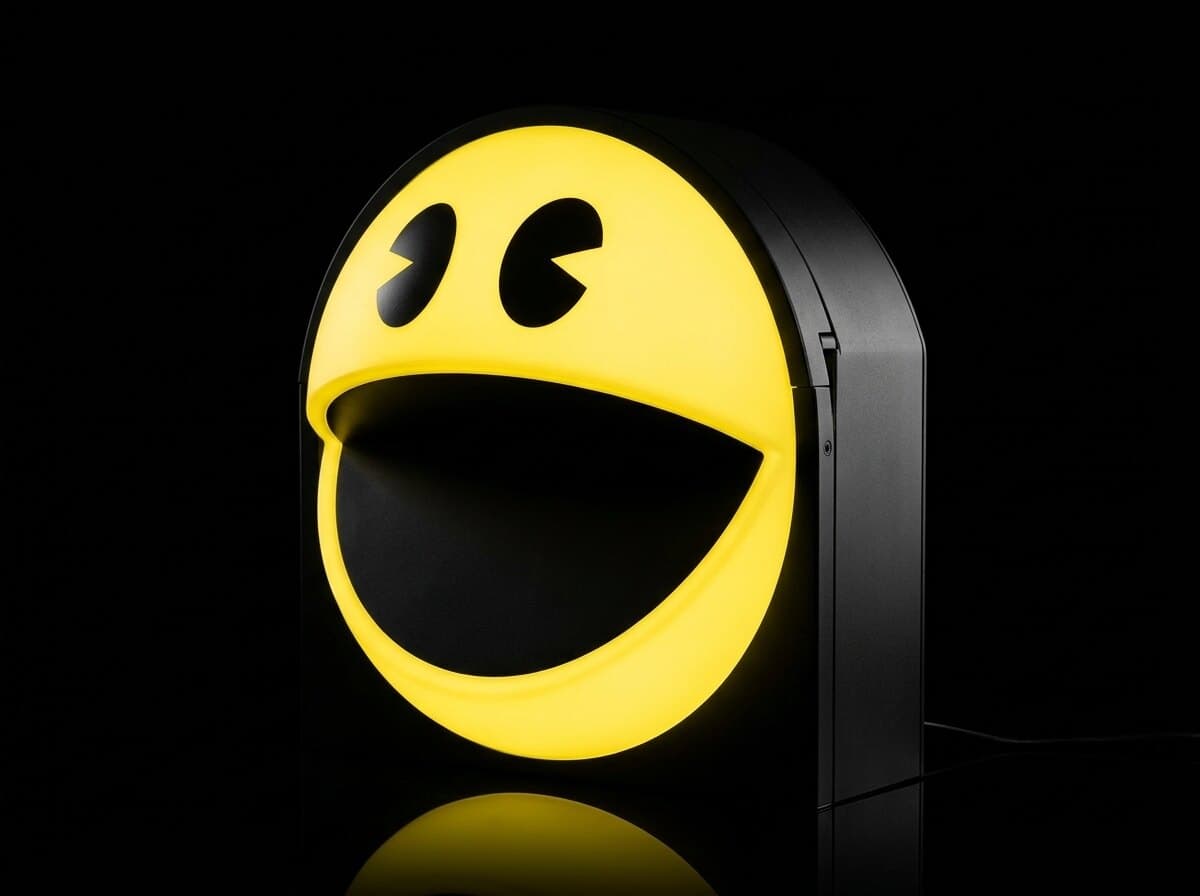 Pac-Man Işıklı Kutu, açılı görünüm
