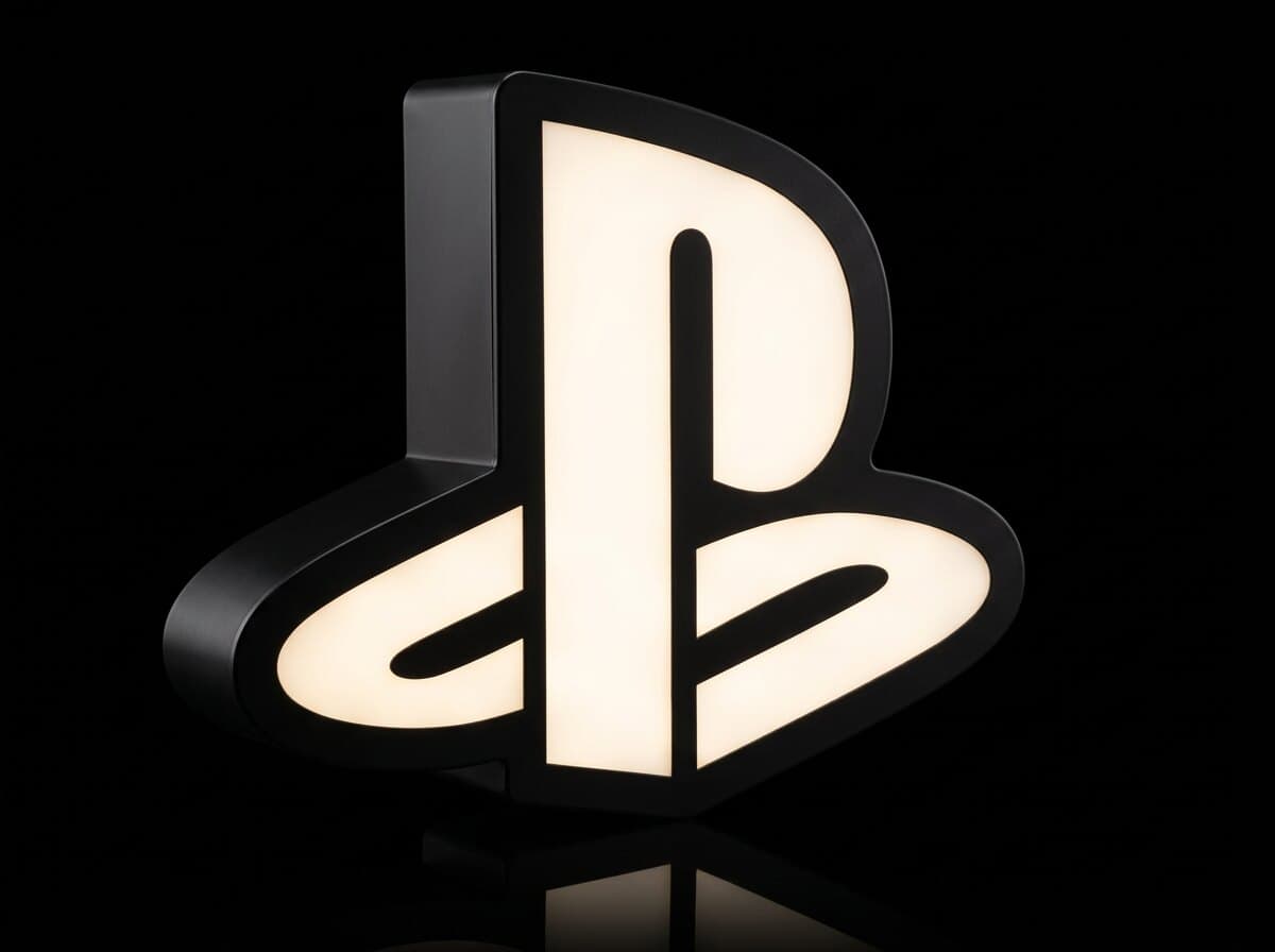 PlayStation Işıklı Logo Kutusu, açılı görünüm