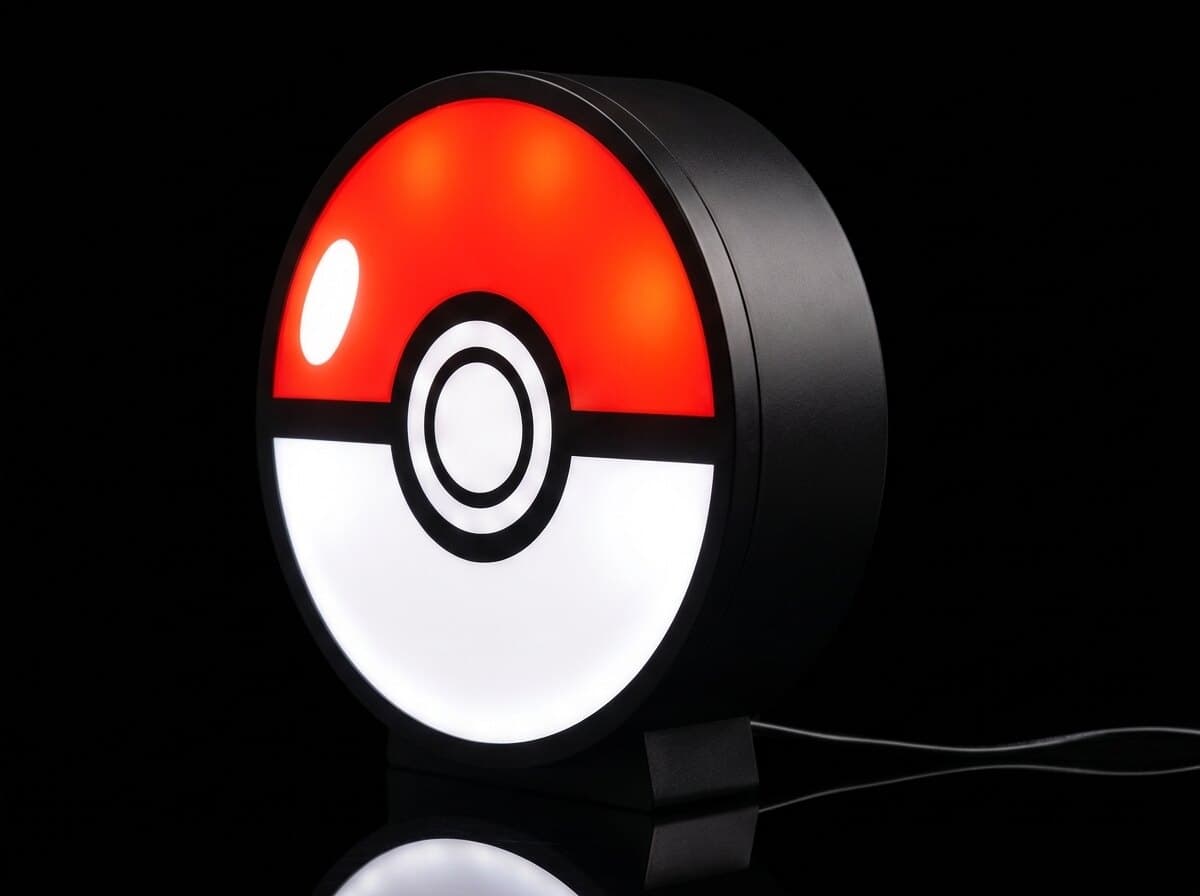 Pokéball Işıklı Kutu, açılı görünüm