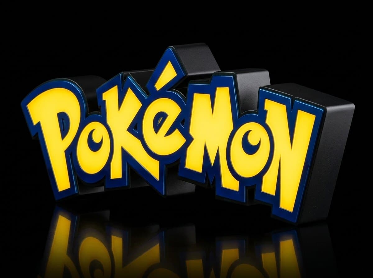 Pokémon Işıklı Logo Kutusu, açılı görünüm
