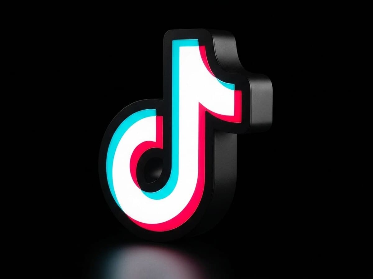 TikTok Işıklı Logo Kutusu, açılı görünüm