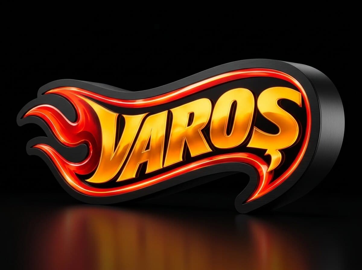 VAROŞ Işıklı Logo Kutusu, açılı görünüm